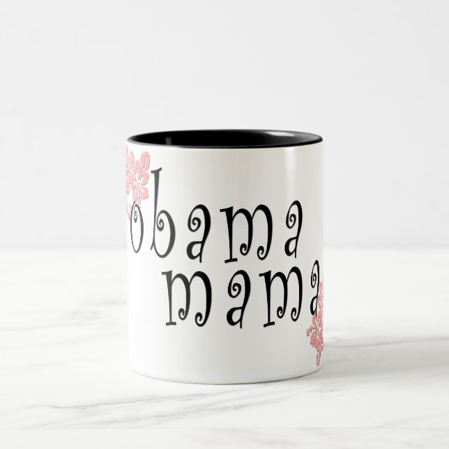 obama mama Two-Tone coffee mug (Center)