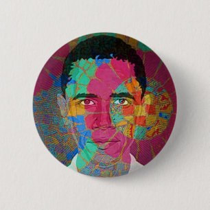 Obama Mosaic-style Button