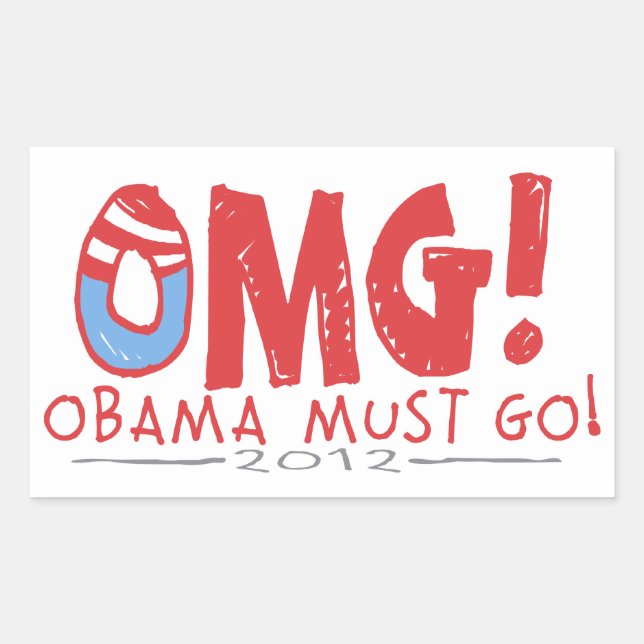 Obama Must Go 2012 Rectangular Sticker (Front)