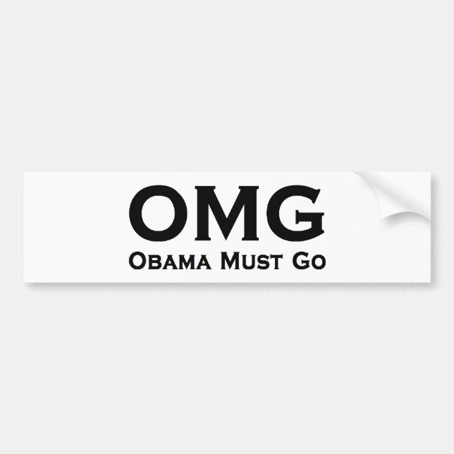 Obama Must Go Anti Obama Bumper Sticker (Front)