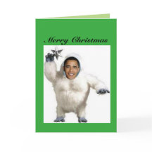 Obama-nable Snowman Christmas Card