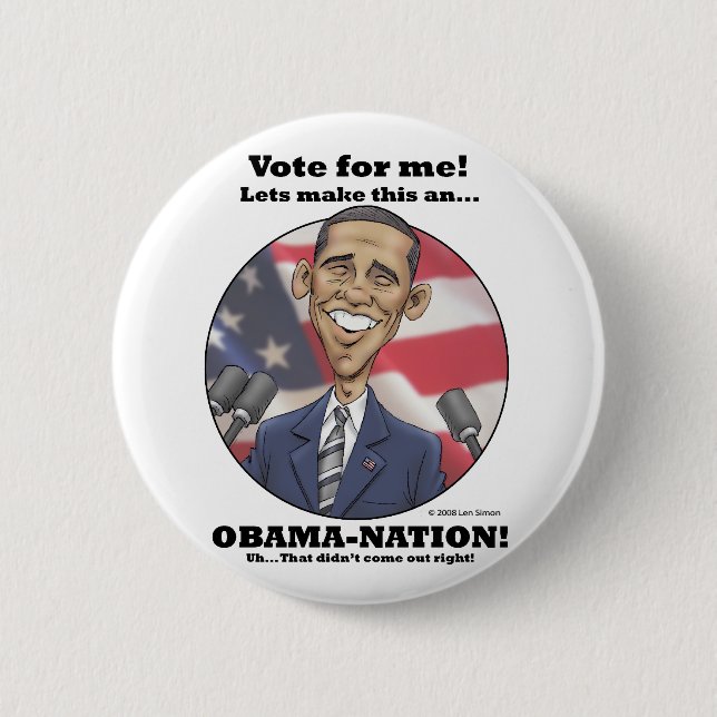 Obama-Nation 6 Cm Round Badge (Front)