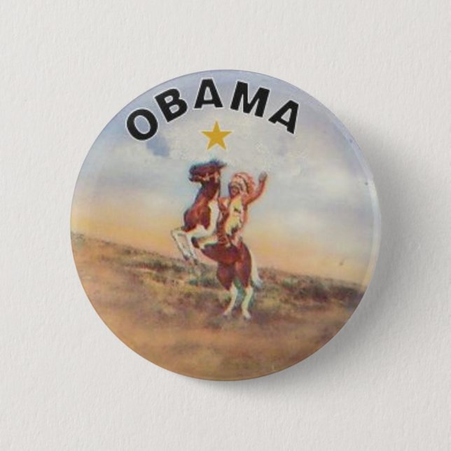 Obama / Native American Button (Front)