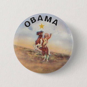 Obama / Native American Button