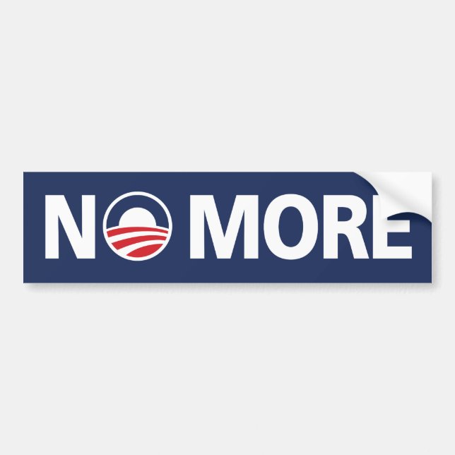 Obama, "NO MORE" Bumper Sticker (Front)