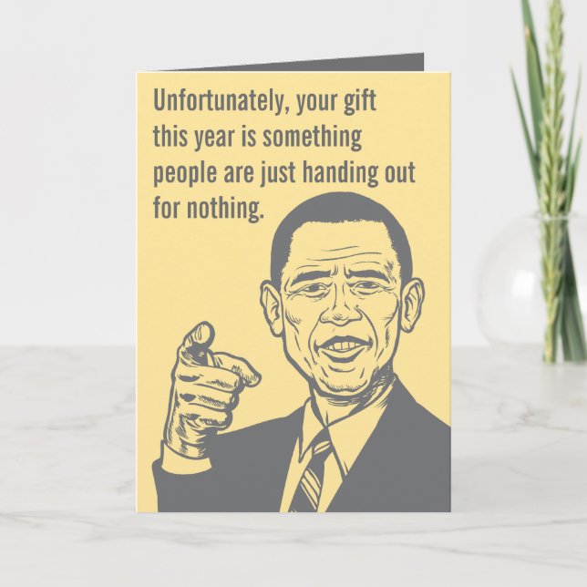 Obama Nobel Prize Card (Front)