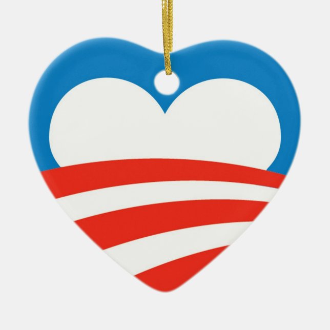 Obama Ornament Heart (Front)