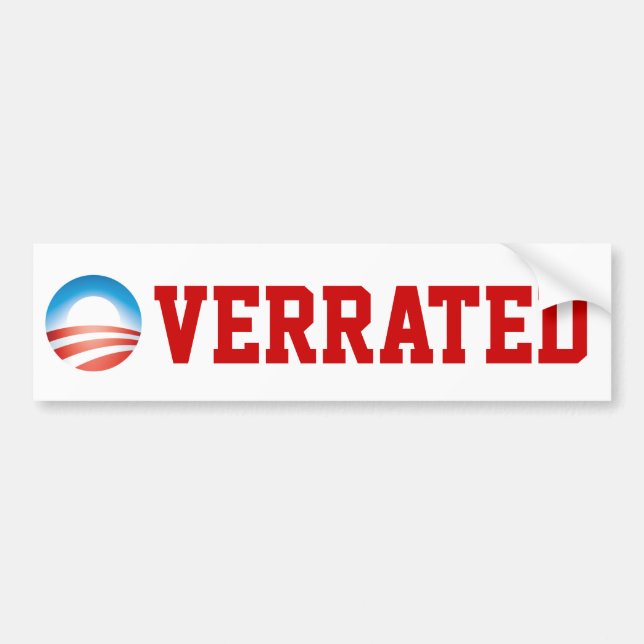 Obama Overrated Bumper Sticker (Front)