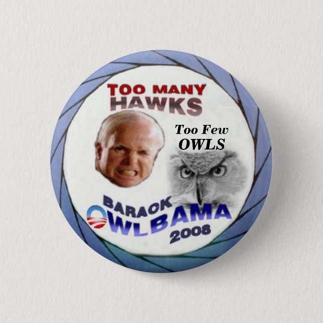 Obama OwlBama Button (Front)