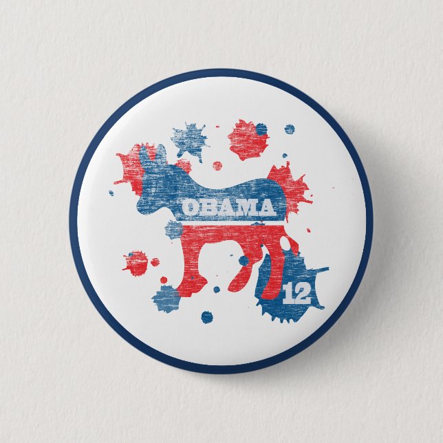 Obama Paint 2012 Button (Front)