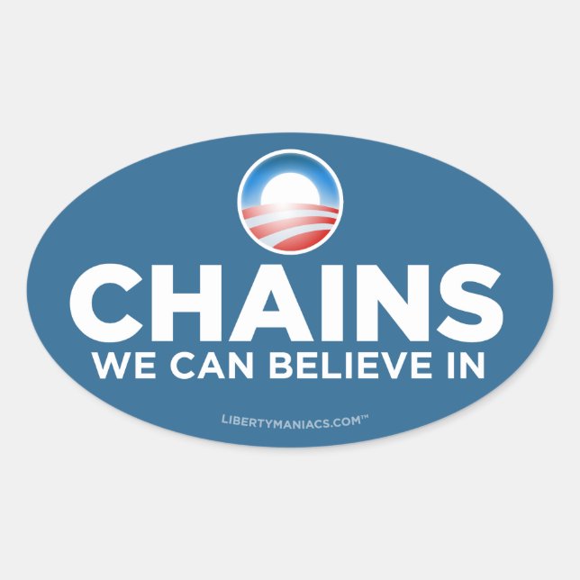 Obama Parody Chains Sticker (Front)