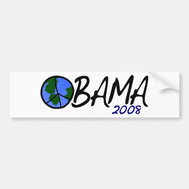 OBAMA peace 2008 Bumper Sticker (Front)