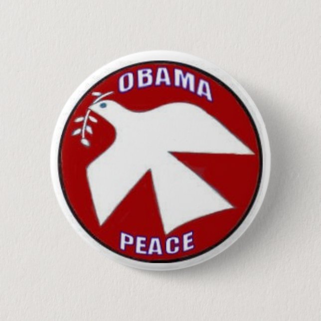 Obama Peace Dove Button (Front)