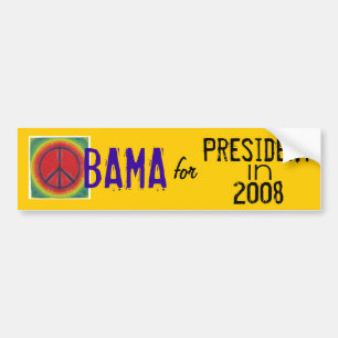 Obama peace president 08 bumper sticker