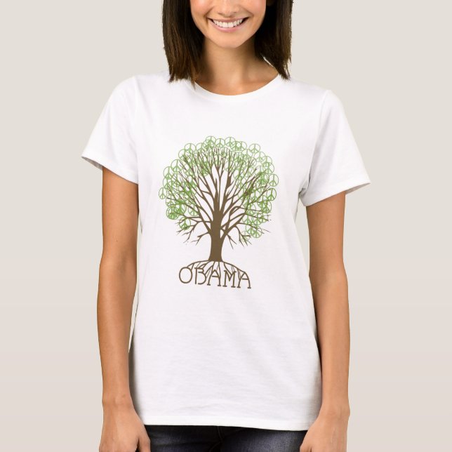 Obama Peace Tree T-Shirt (Front)