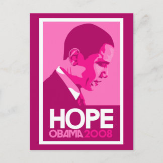 Obama Pink Hope Postcard