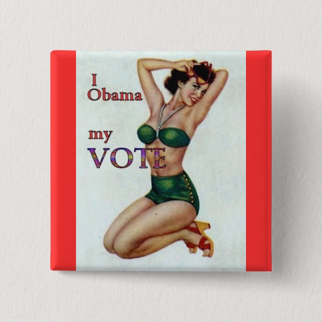 Obama Pinup Button (Front)