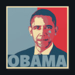 OBAMA POP ART POSTER<br><div class="desc">Portrait of Barack Obama as President Elect with a pop style poster effect with his name in bold text under his portrait.  Barack Hussein Obama II is an American politician who served as the 44th president of the United States from 2009 to 2017.</div>