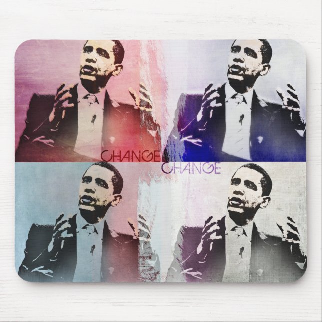 Obama_popArt2 Mouse Mat (Front)