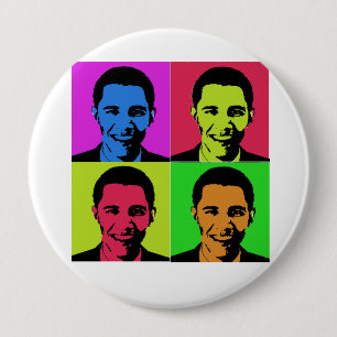 Obama Portrait 10 Cm Round Badge