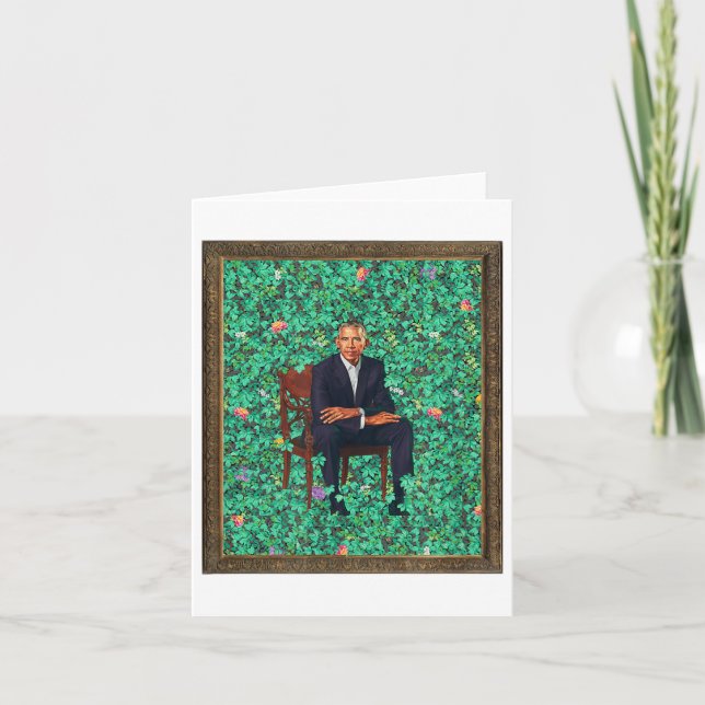 Obama Portrait Tee _1  Card (Front)