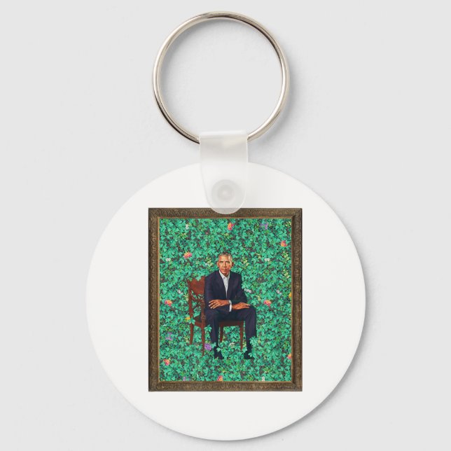 Obama Portrait Tee _1  Key Ring (Front)