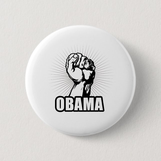 OBAMA POWER 6 CM ROUND BADGE (Front)