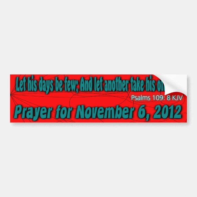Obama Prayer Bumper Sticker (Front)