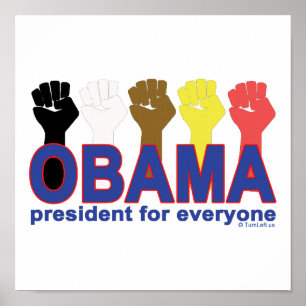 OBAMA PRESIDENT FOR EVERYONE POSTER