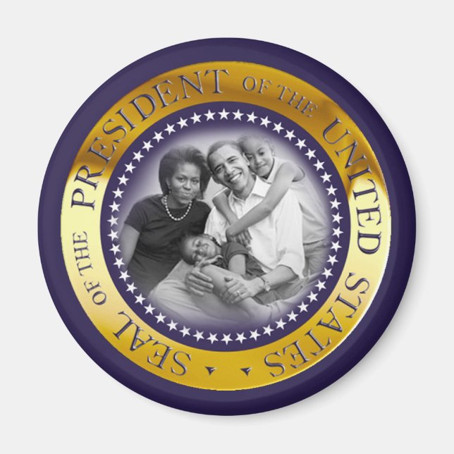 Obama Presidential Seal Portrait Magnet (Front)