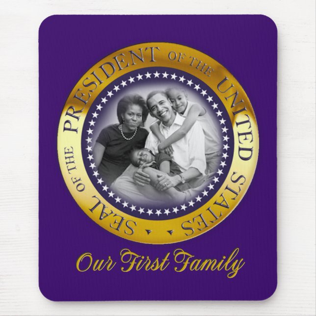 Obama Presidential Seal Portrait Mouse Mat (Front)