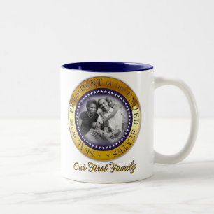 Obama Presidential Seal Portrait Two-Tone Coffee Mug