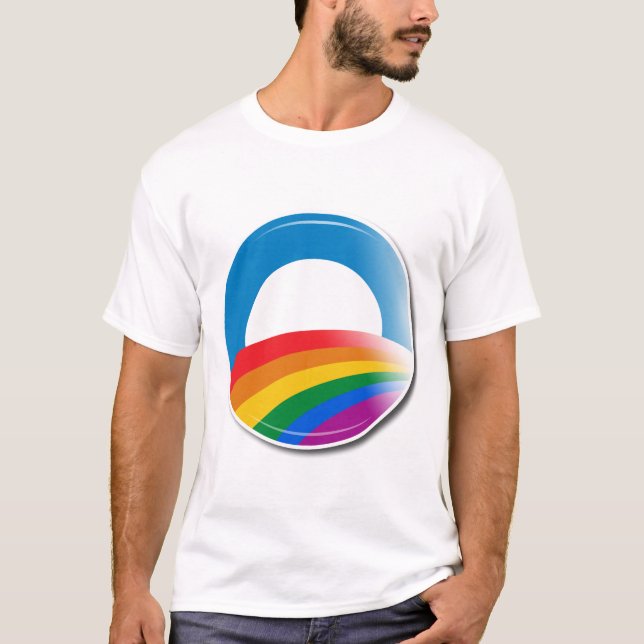 Obama Pride Button T-Shirt (Front)