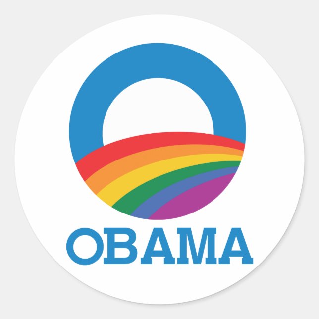 OBAMA PRIDE -.png Classic Round Sticker (Front)