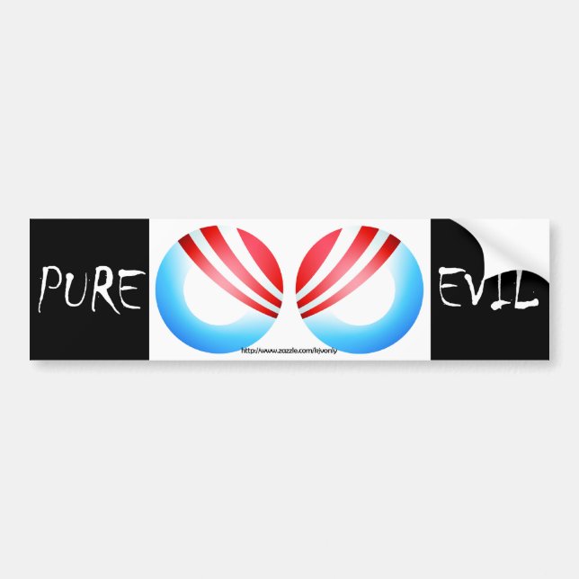 Obama pure evil bumper sticker (Front)