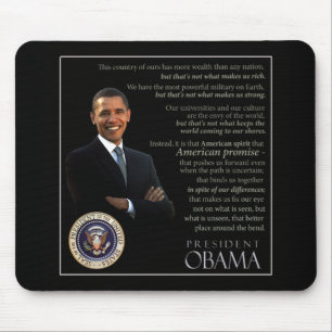 Obama quote mouse mat