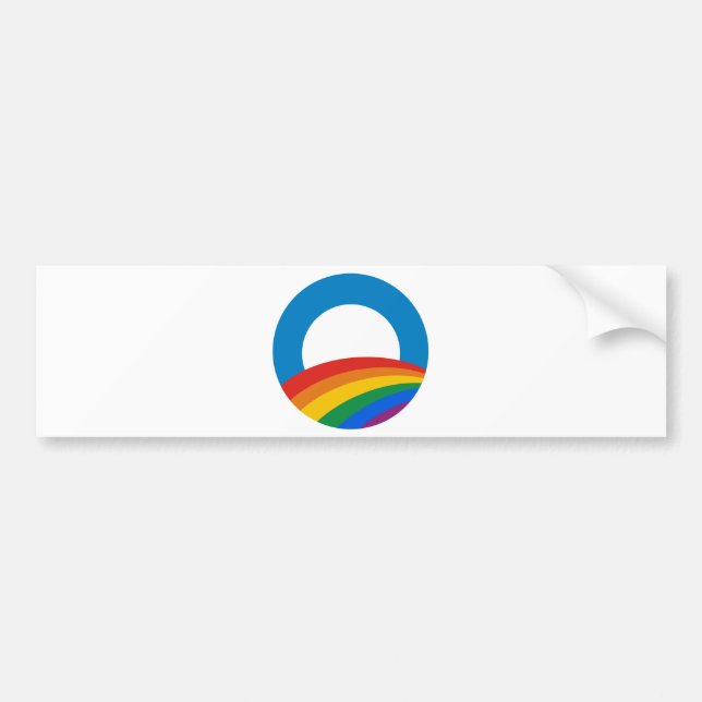 Obama Rainbow Bumper Sticker (Front)