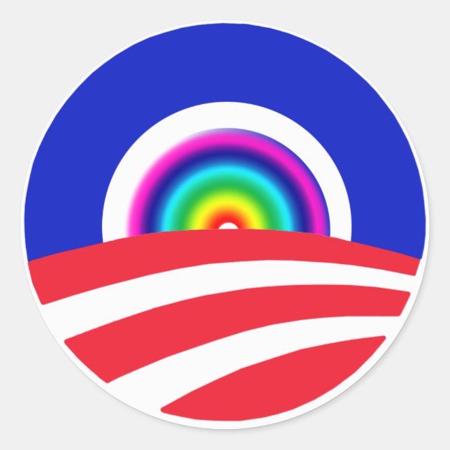 Obama Rainbow Stickers (Front)