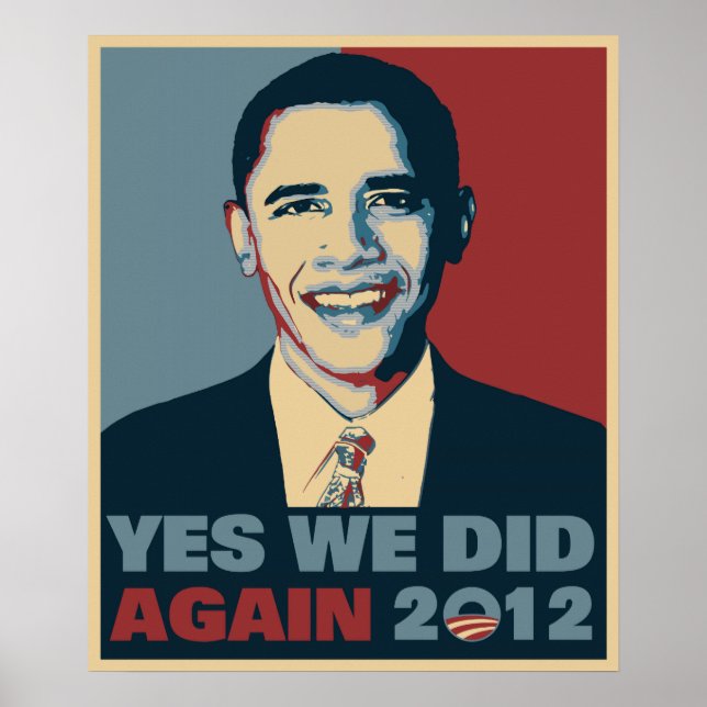 Obama Reelected 2012 Poster (Front)