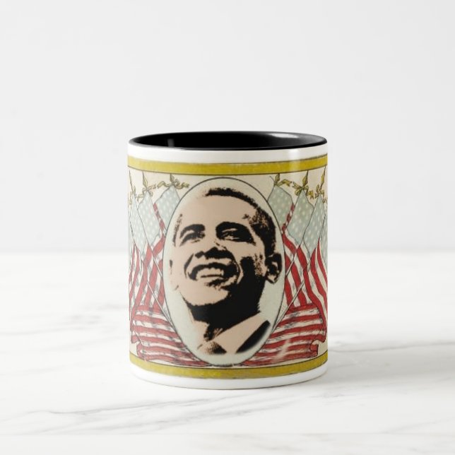 Obama Retro Flag Mug (Center)