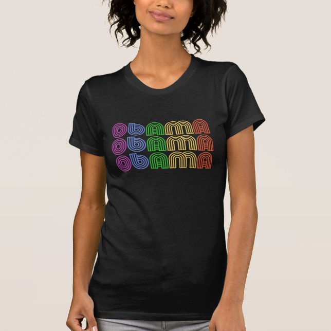 OBAMA Retro Rainbow - T-shirt (Front)