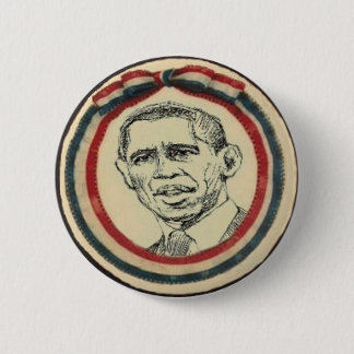 Obama Retro Ribbon Button