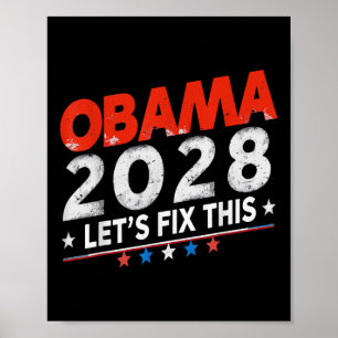 Obama Retro Vintage 2028 Poster