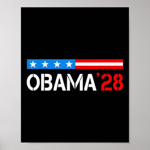 Obama Retro Vintage Flag Patriotic 2028 Political Poster