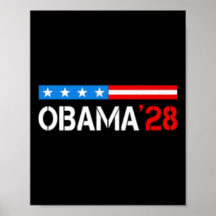 Obama Retro Vintage Flag Patriotic 2028 Political Poster
