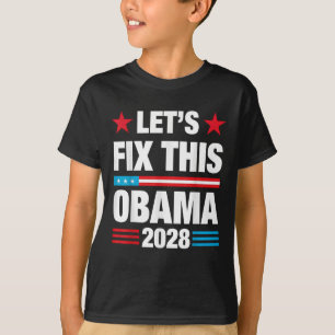 Obama Retro Vintage Patriotic 2028 Lets Fix This T-Shirt