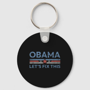 Obama Retro Vintage Patriotic 2028 Political Prote Key Ring