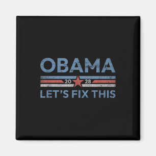 Obama Retro Vintage Patriotic 2028 Political Prote Magnet