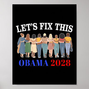 Obama Retro Vintage Patriotic 2028 Political Prote Poster