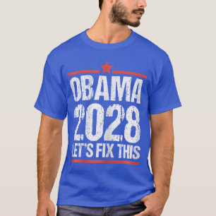 Obama Retro Vintage Patriotic 2028 Political Prote T-Shirt